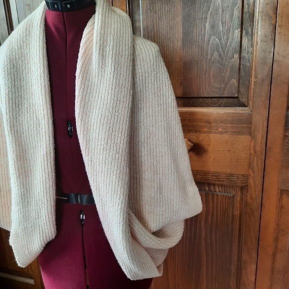 J. Jill Pure Jill pale pink ribbed knit shrug sweater one size - Picture 5 of 12